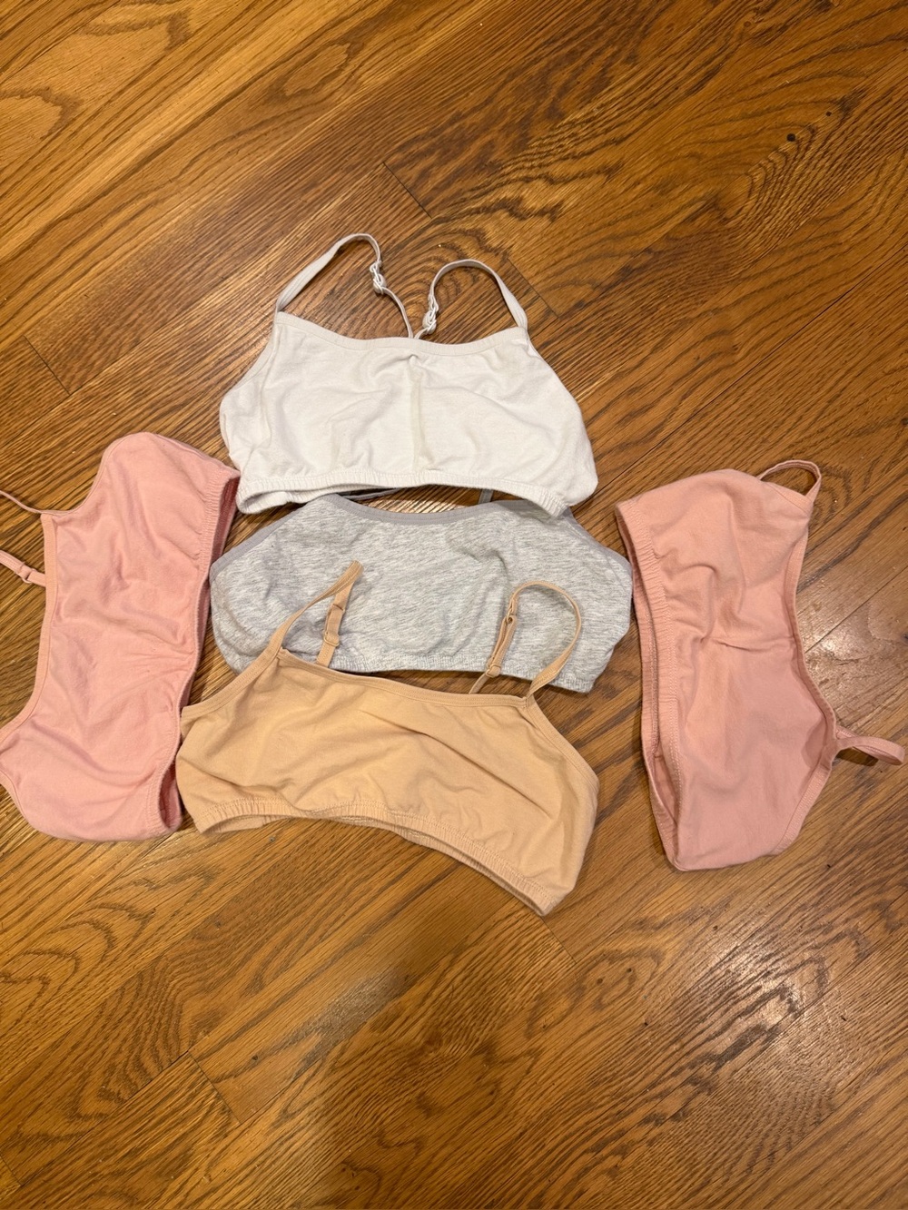 The Popular Store Cotton-Blend Bralette Set in Pink, White, Gray, Nude
Lot of 5